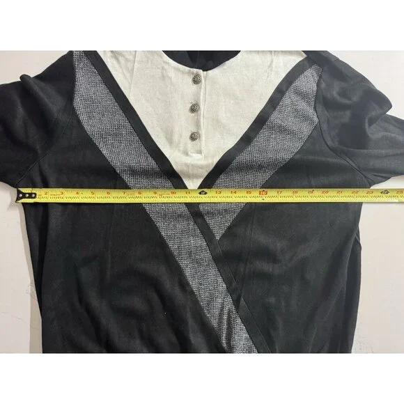 Vintage Alfred Dunner USA Made Size 1X Black & White Collared Sweater Plus Size - Picture 8 of 9